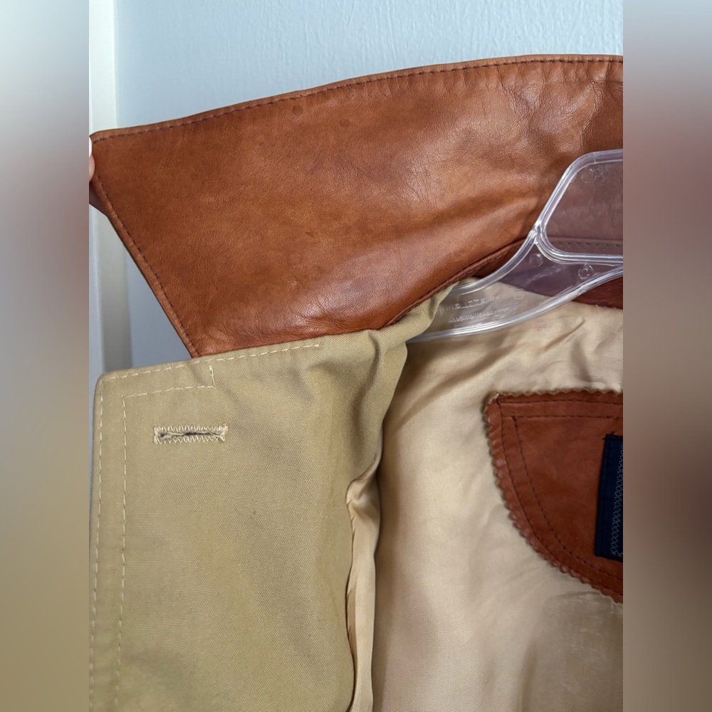 Vintage Burberrys’ canvas leather parka overcoat - Picture 11 of 16